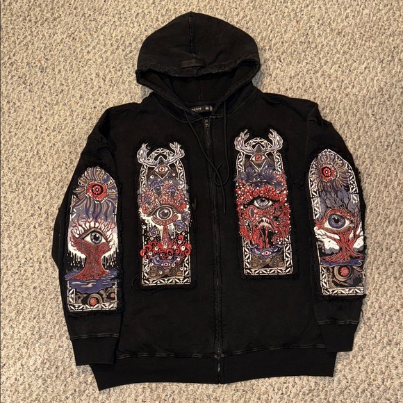 Hudson Outerwear Black acid window Hoodie size 2X - Picture 1 of 4